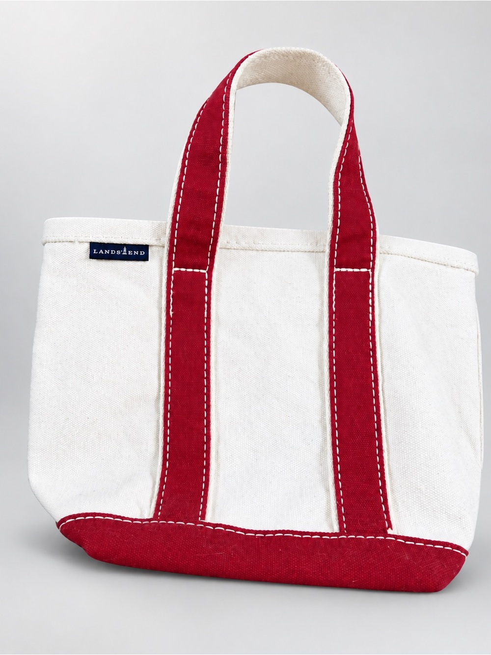 Lands End Canvas Mini Canvas Tote Bag 12"